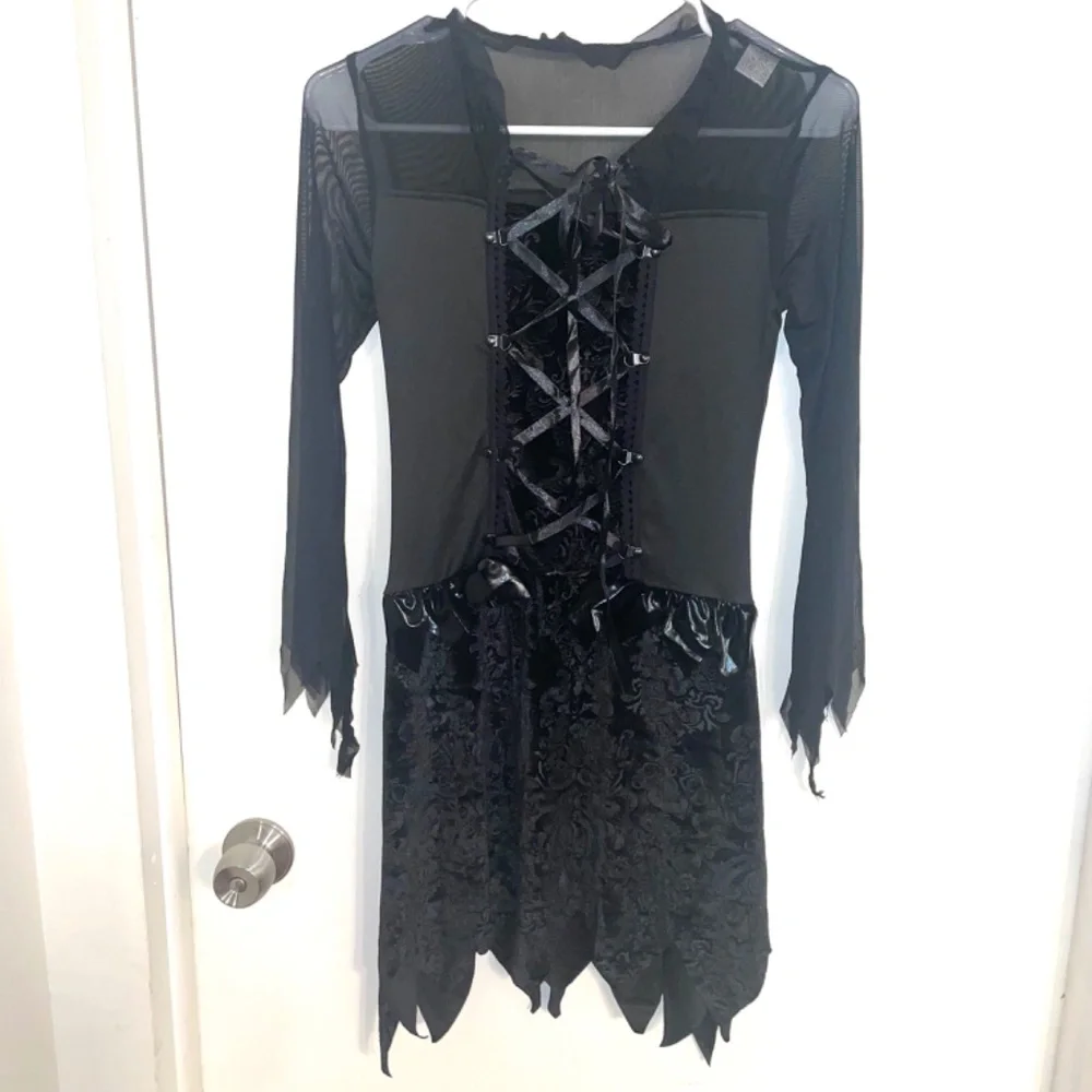 NWOT Girls Dress For Angel,Witch,Ghost Black Halloween Costume Cosplay Size XXL